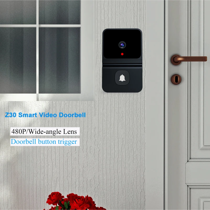 WiFi Camera Chuông Cửa Chống Thấm Nước 720P HD Video Chuông Cửa Thông Minh Video Ngoài Trời Không Dây Chuông Cửa Có Camera Quan Sát Ban Đêm