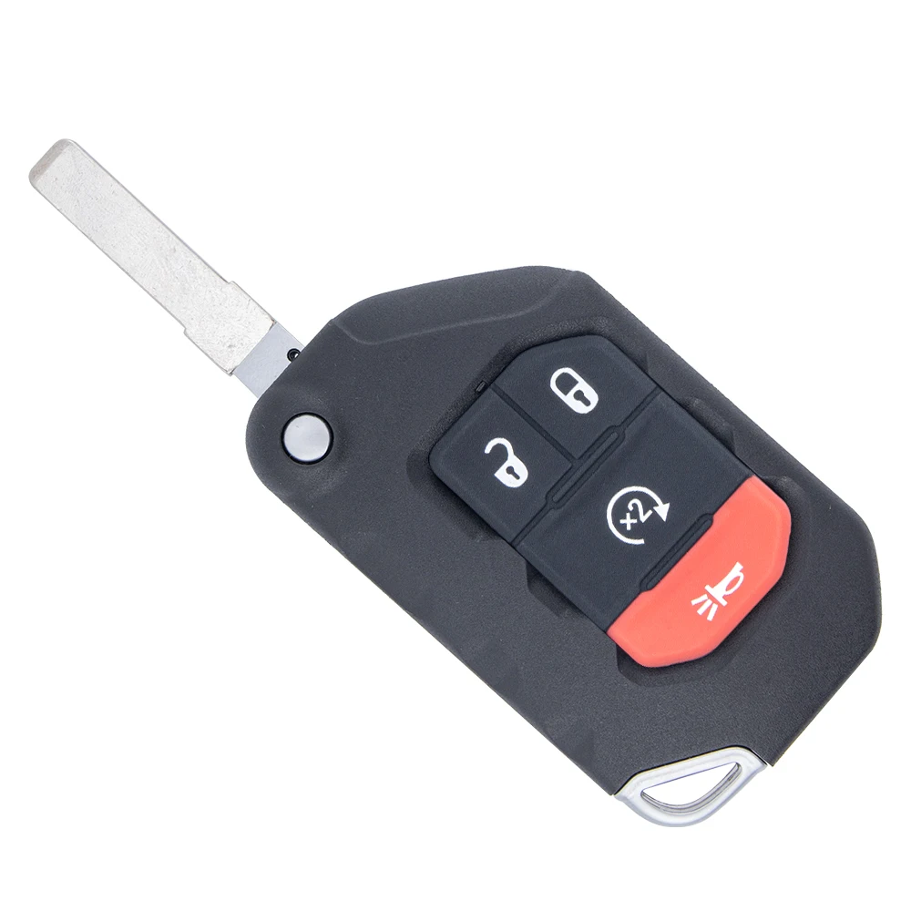 BEST KEY 3/4 Buttons Flip Remote Car Key Fob OHT1130261 433MHz 4A PCF7939M For Jeep Wrangler Rubicon Sahara JK JL 2018 SIP22