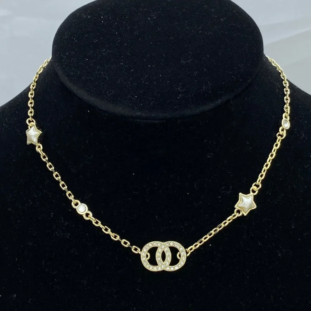 2025 قلادة جديدة، قلادة على شكل حرف الحب قلادة الموضة #3