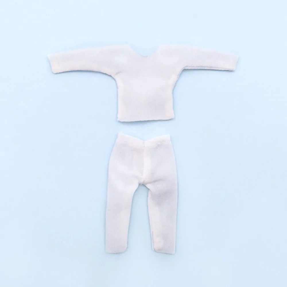 High Stretch Anti Dyeing Clothes T-Shirt Suit Tops and Pants Ob11 Anti Staining Set Undershirt Casual Wear Underlay 1/12 Bjd