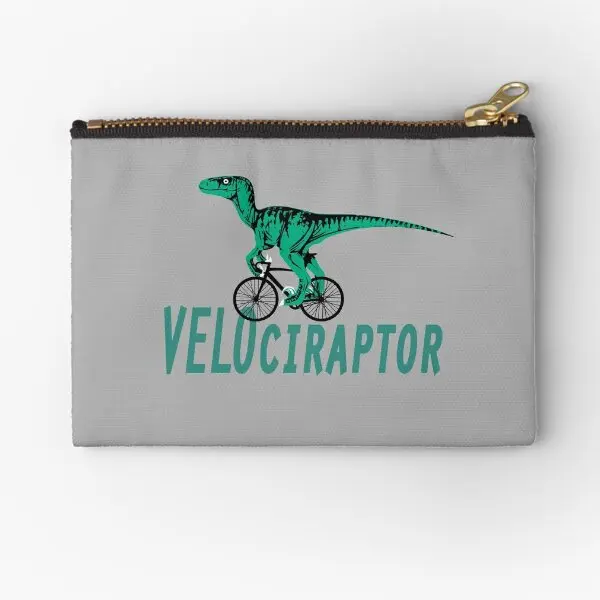 Velociraptor The Cycling Dinosaur  Zipper Pouches Pocket Wallet Money Women Packaging Panties Storage Cosmetic Men Bag Small