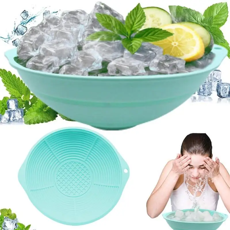 Protable Face Ice Bath Bowl For Facials Plunge Dipping Face Folding Ice Facials Washbasin Facials Skin Care Tool For Home Travel