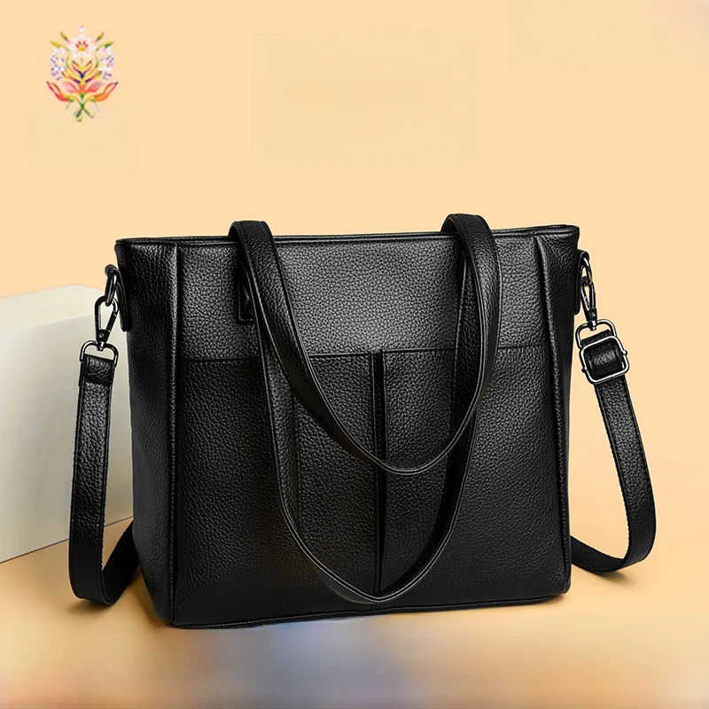 

Женская сумка-тоут Ele Commuter из мягкой кожи большой вместимости, универсальная модная сумка на весну с застежкой-молнией, на плечо