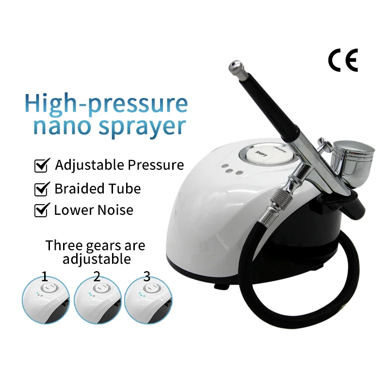 Wireless Charging Single-Action Spray Gun with Built-In Compressor Dedicated Tool Nail Art Tattoos Cake Painting Facial Beauty