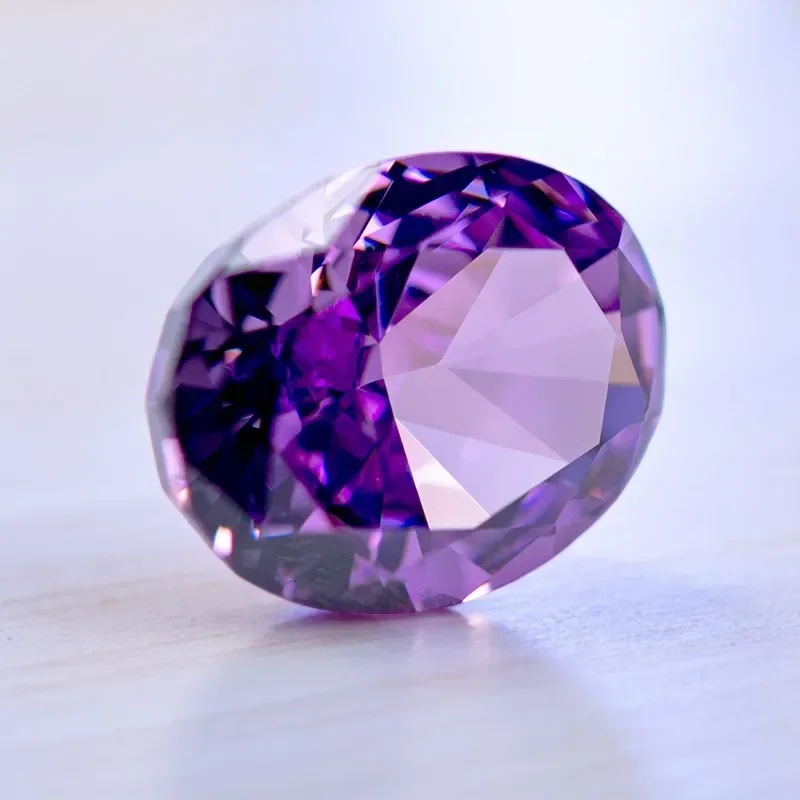 

Q-Wholesale Cubic Zirconia Crushed Ice Cut No Certificate Oval Shape Purple Color Charms Beads For Top Diy Jewelry Making Materi