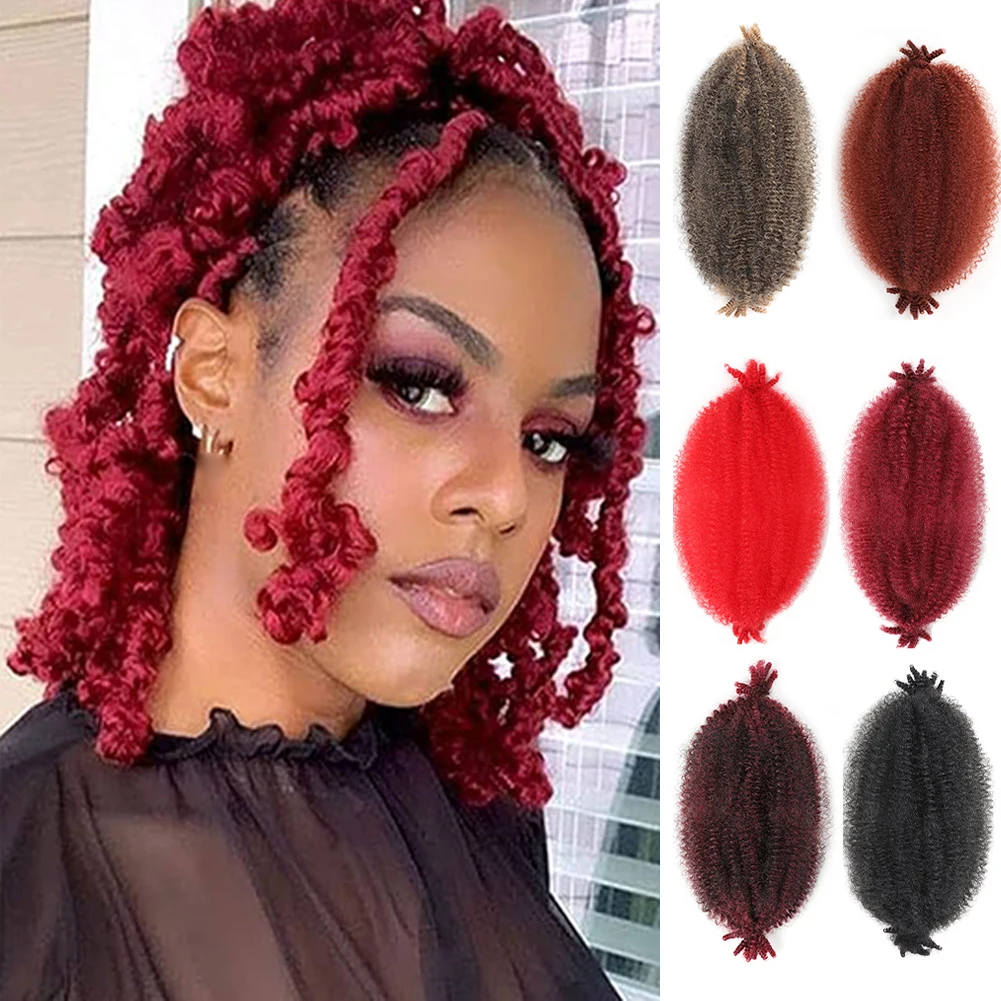 Marley Twist Braiding Synthetic Hair Springy Afro Soft Bouncy Afro Crochet Braiding Hair Hair Extension For Women