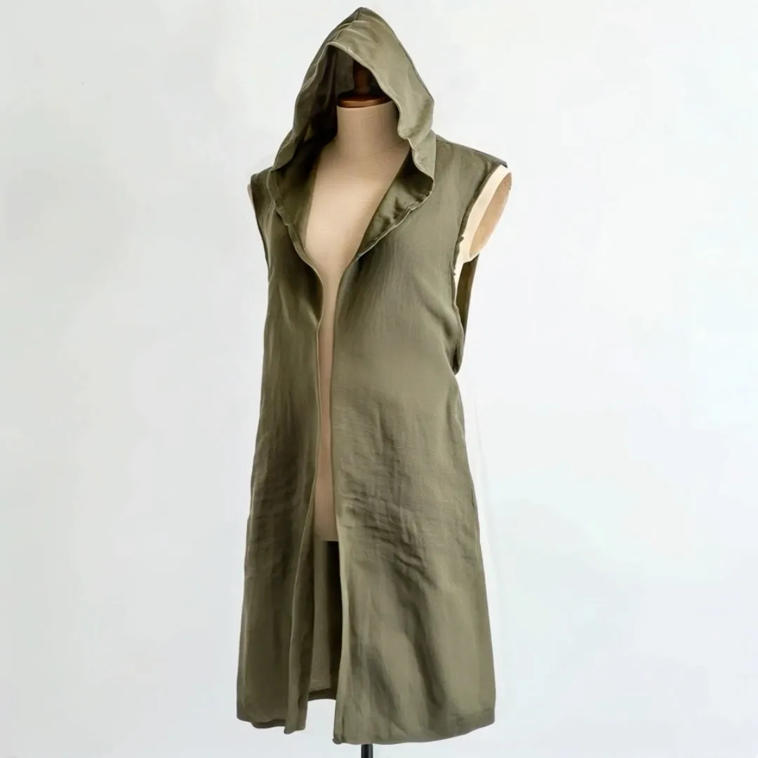 Sobretudo medieval para hombre, túnica con capucha de lino, capa Renfaire, cosplay de LARP Ranger