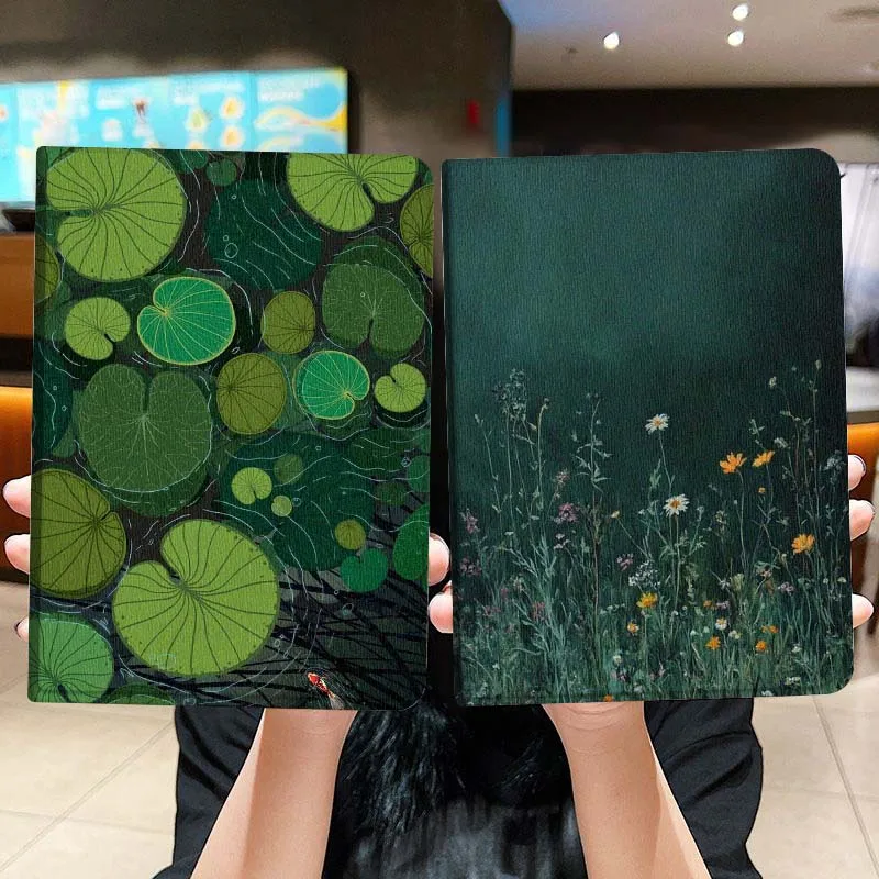 

Чехол для планшета с рисунком лотоса и рыбки для Lenovo Xiaoxin Legion Pad Tab Pro GT Y700 Gen4 2 11 P11 M10 K10 3rd Plus Gen