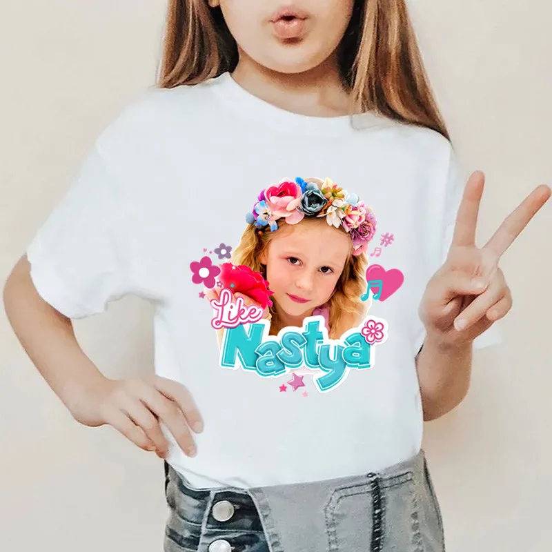 Hot Sale Boys/Girls T-shirt Like Nastya Print Kids T shirt Children Clothes Summer Casual Short Sleeve Baby Tops Tees,HKP5483