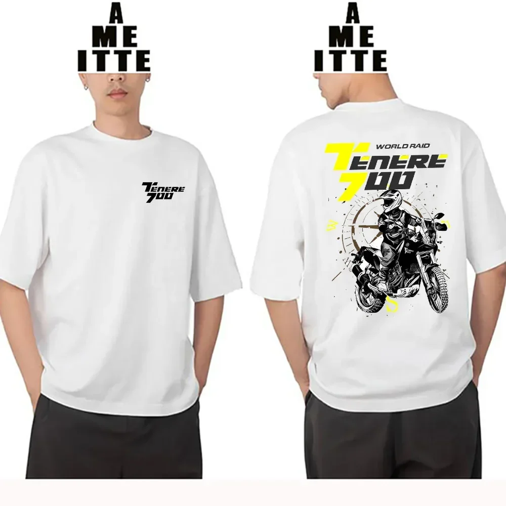 Tenere 700 Adventure SuperTenere 1200 Moto Sport T-shirt Men Short Sleeve Motorcycle Rider T-Shirt Hip Hop Boy Riding  Tees