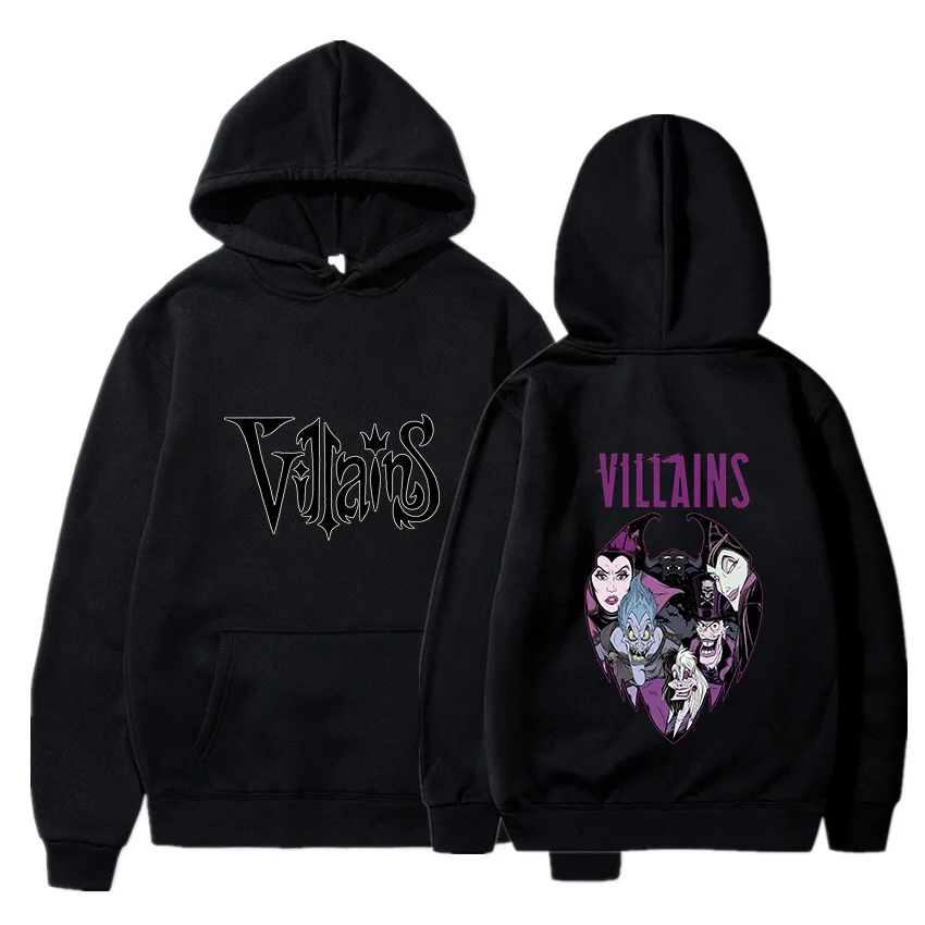 Disney villains kapucnis sweatshirts férfiak Nők Csináltatás Alkalmi Elhűl Garbó Diák harajuku streetwear hoodies