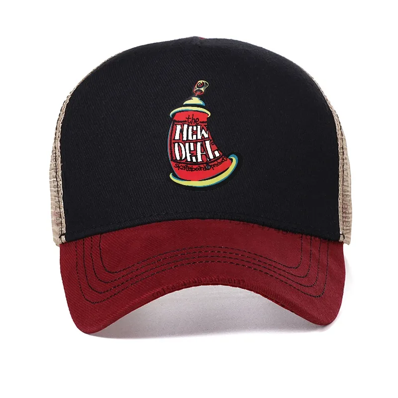 the New Deal Skateboard Production Vintage Retro 90s Skateboarding Baseball Cap teenager Skateboard hat Mesh breathable Hats