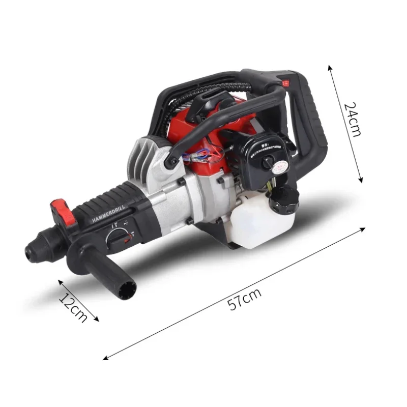 

New Small Concrete Percussion Hammer 1200W Electric Drill Demolition Hammer Gasoline Pickaxe Electric Diamond Head Rock Drillin