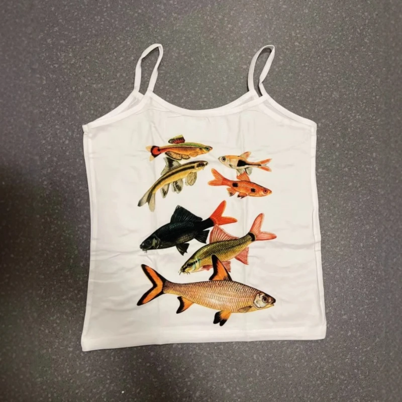 صيف جديد Y2k نمط الملابس النسائية فاسق جماليات القوطية الفتيات تي شيرت ريترو ريترو مثير الساخن مكشوف السرة سترة علوية #2