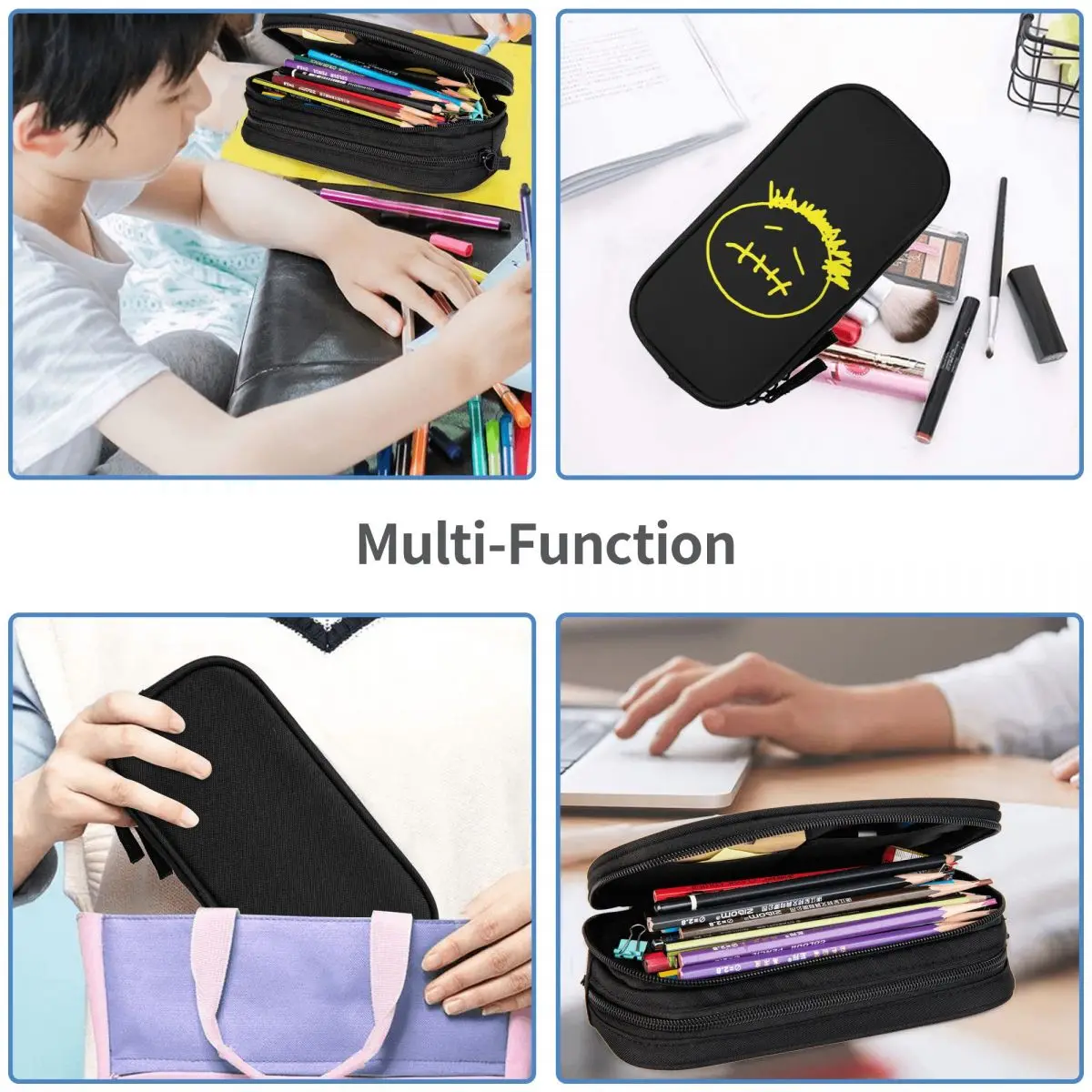 Cactus Jack Travis Scott X Mc Pencil Cases Large Storage Pen Bags Pen Box Pencil Pouch For Boys Girls Stationery School Office