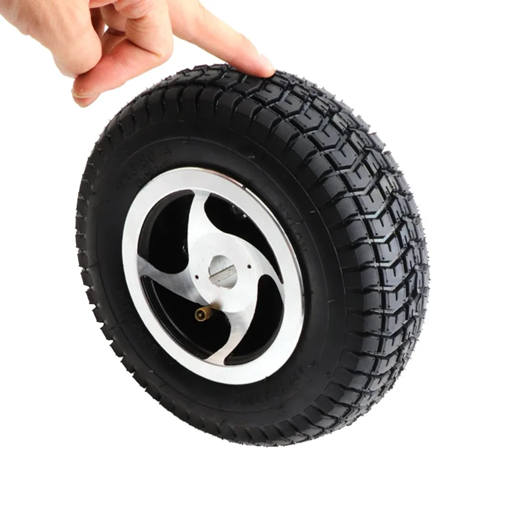 

9 Inch 9x3.50-4 Pneumatic Tire with Alloy Rim - For Electric Tricycles & Senior Mobility Scooters Tyre Accessores