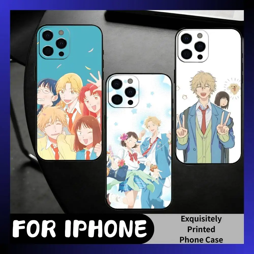 

Romance Anime S-Skip Loaftr Mitsu And Shima Phone Case For iPhone17,16,15,14,13,12 Plus,Max Soft Silicone Black Cover