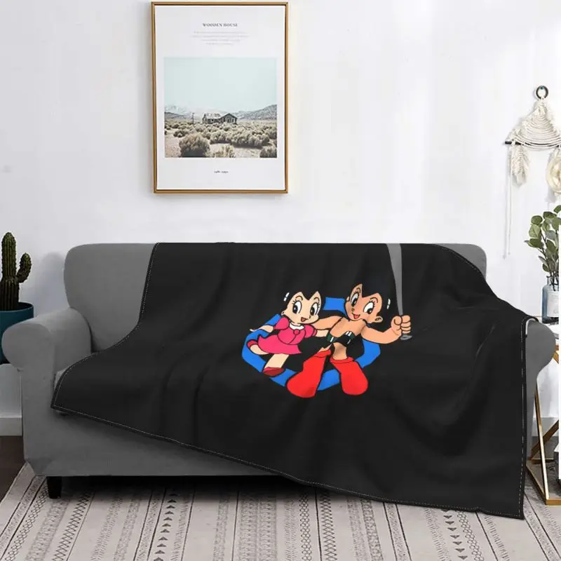 Mighty Atom Astro Boy Tezuka Productions Blanket Sheet On Couch Super Soft Faux Fur Mink Home Decotation