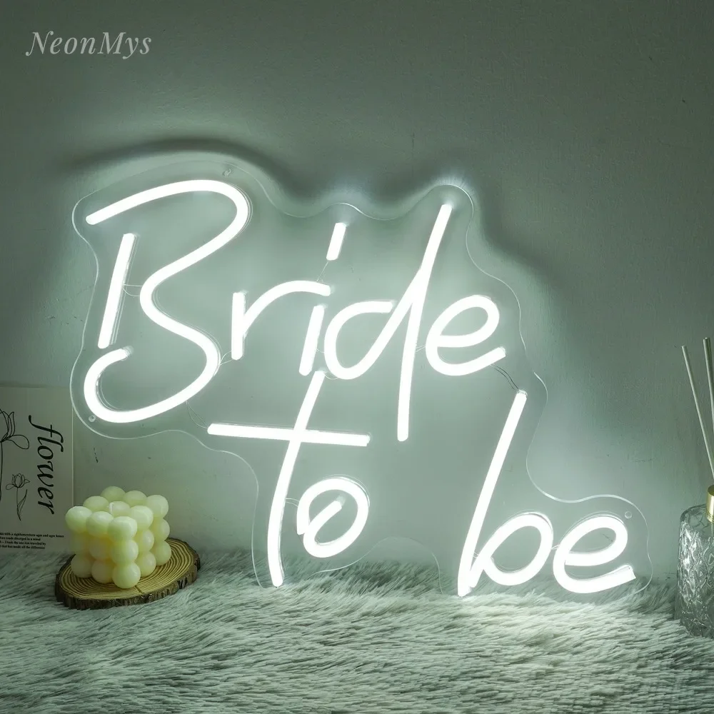 

Bride To Be Neon Sign Custom Led Light Sign for Wedding Party Decoration Neon Lamp Home Decor Aesthetics Romantic Wall Hanging