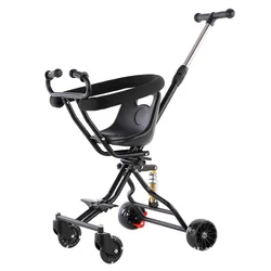 Travel Lightweight Stroller Baby Car Folding Baby Wheelchair Trolley Baby Pushchair Jogging Stroller 8M-6Y Three Wheel Stroller