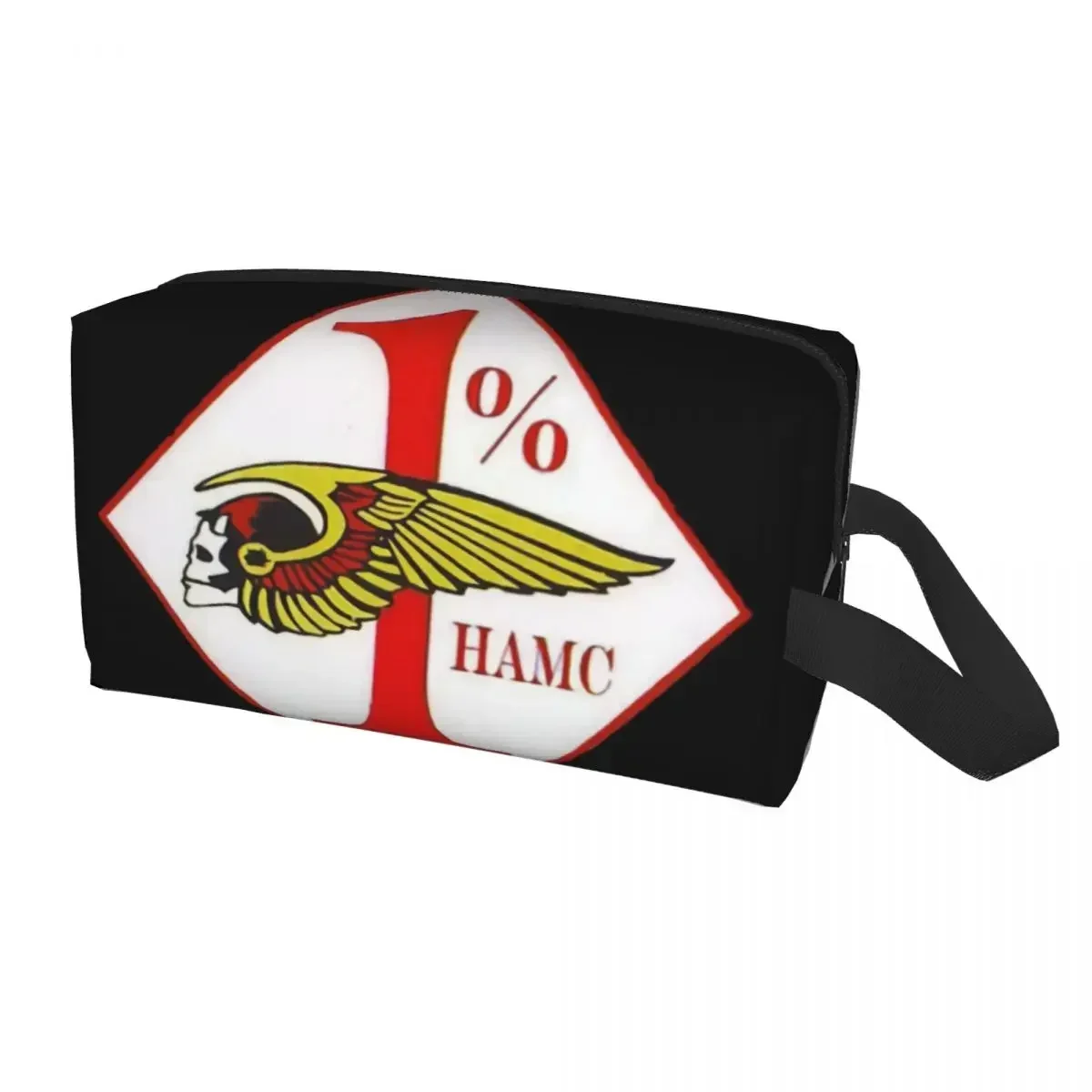 Motorcycle Logo Hells Angels Makeup Bag Women Travel Cosmetic Organizer Cute Storage Toiletry Bags