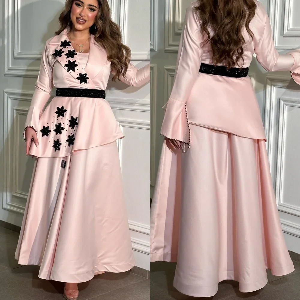 

Индивидуальное атласное платье с аппликацией Quinceanera, трапециевидное платье с v-образным вырезом, платье миди на заказ