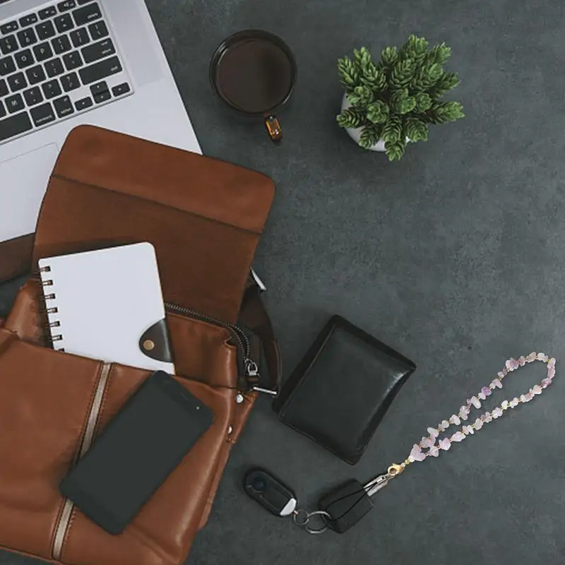 الأزياء مطرز سلسلة هواتف المحمول الحجر الطبيعي قلادة مطرز الهاتف الحبل الهاتف المحمول شنقا حبل للنساء مجوهرات