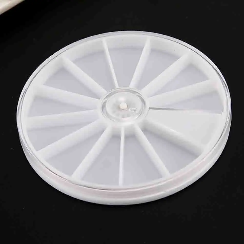 Rotatable Pill Box Storage for DIY Home Accessory work Nail Art Jewelry beads Crafts , portable Organizer container case