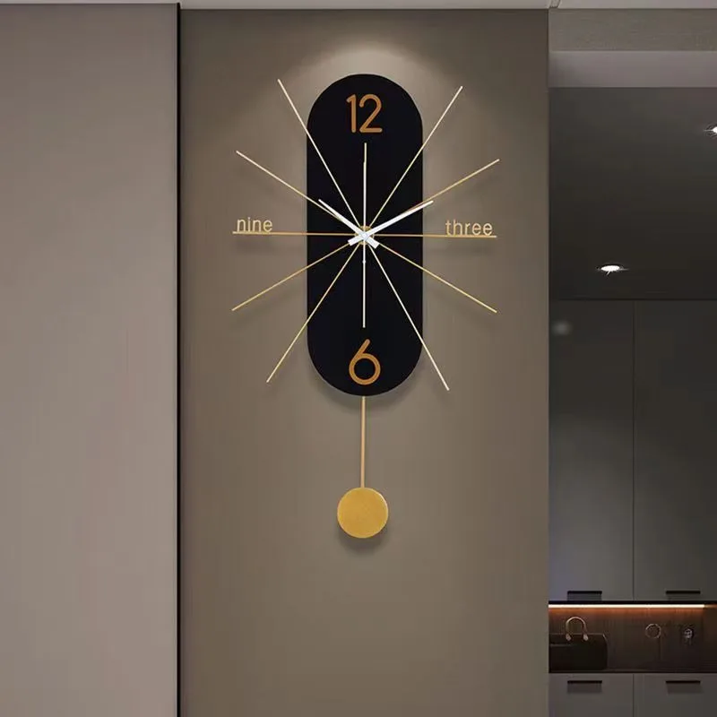 75X40CM cm Pendulum Personality Creative Fashion Atmosphere Luxury Watch Family Hotel Salon Gym Wall Clock