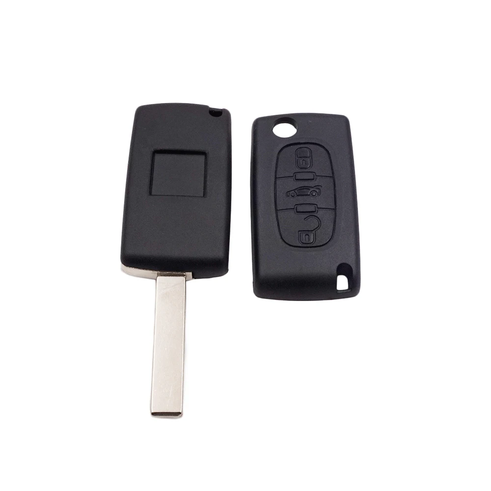 Xinyuexin 3 Tombol Remote Flip Key Fob Case Shell untuk PEUGEOT 107 207 307 308 407 408 untuk Citroen C3 C4 C5 C6 2 Buah/Lot