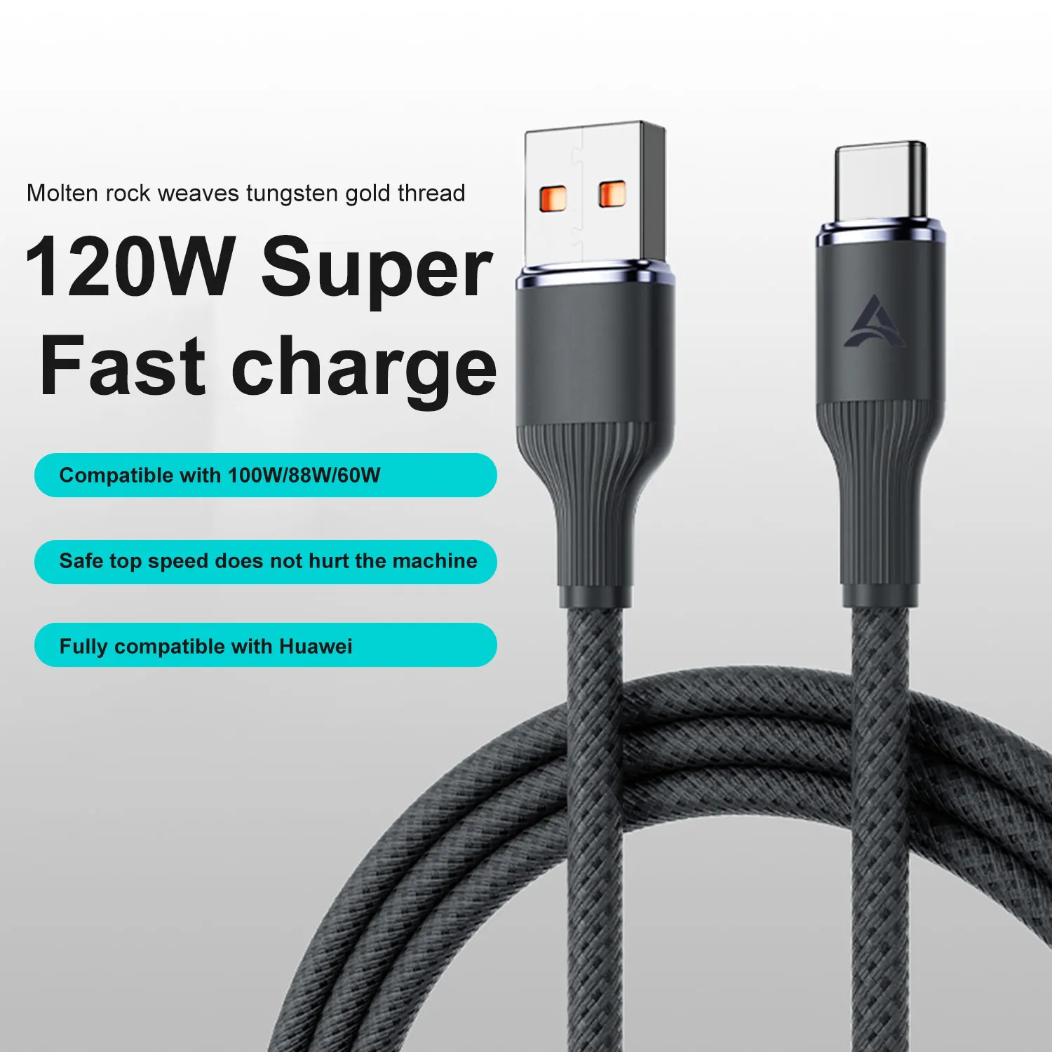 Kabel USB 120 W typu C Kable do szybkiego ładowania danych do Xiaomi 13 Redmi Oneplus 12 POCO X6 F6 OPPO Ładowarka do telefonu komórkowego Samsung