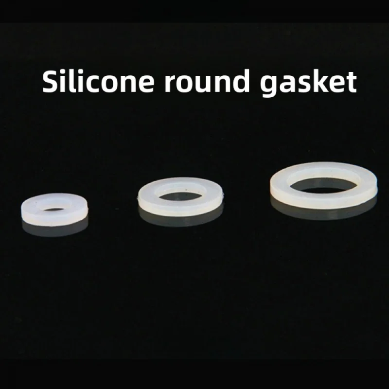 Round Silicone Gasket Soft Flat Rubber Sealing Washer High Temperature Resistant Shock Absorption Leak Proof O Ring Seal,J26004