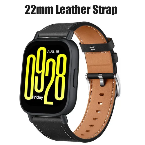 Correa de cuero Retro de 22mm Compatible con Xiaomi Watch S4 S3 S2 S1, pulsera para hombre y mujer para Redmi Watch 5 Active/Lite