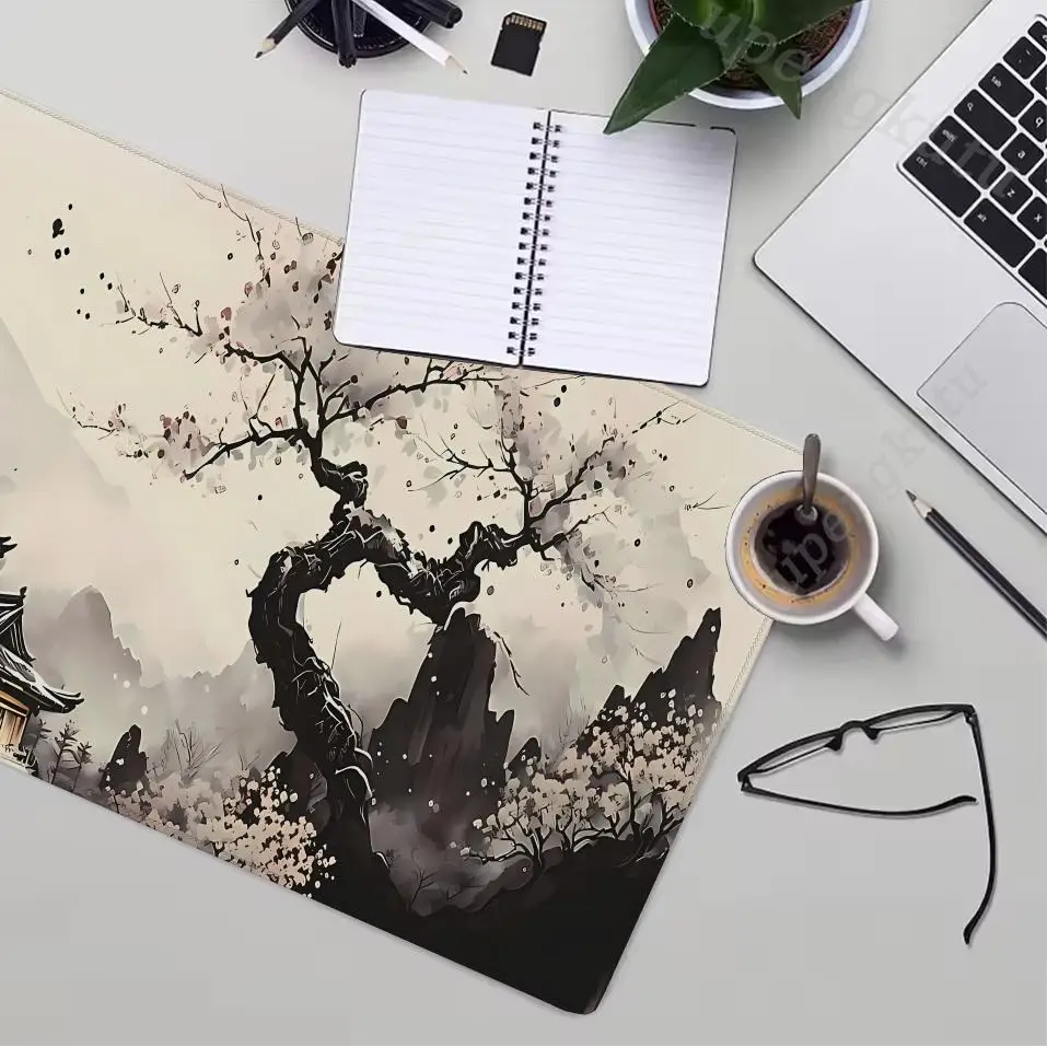 

Mouse Pad sakura landscape desk accessories Mat Gamer Rug Xxl Keyboard Pad 1000X500x3MM Desk Mat Office Carpet Gaming Mouse Mats