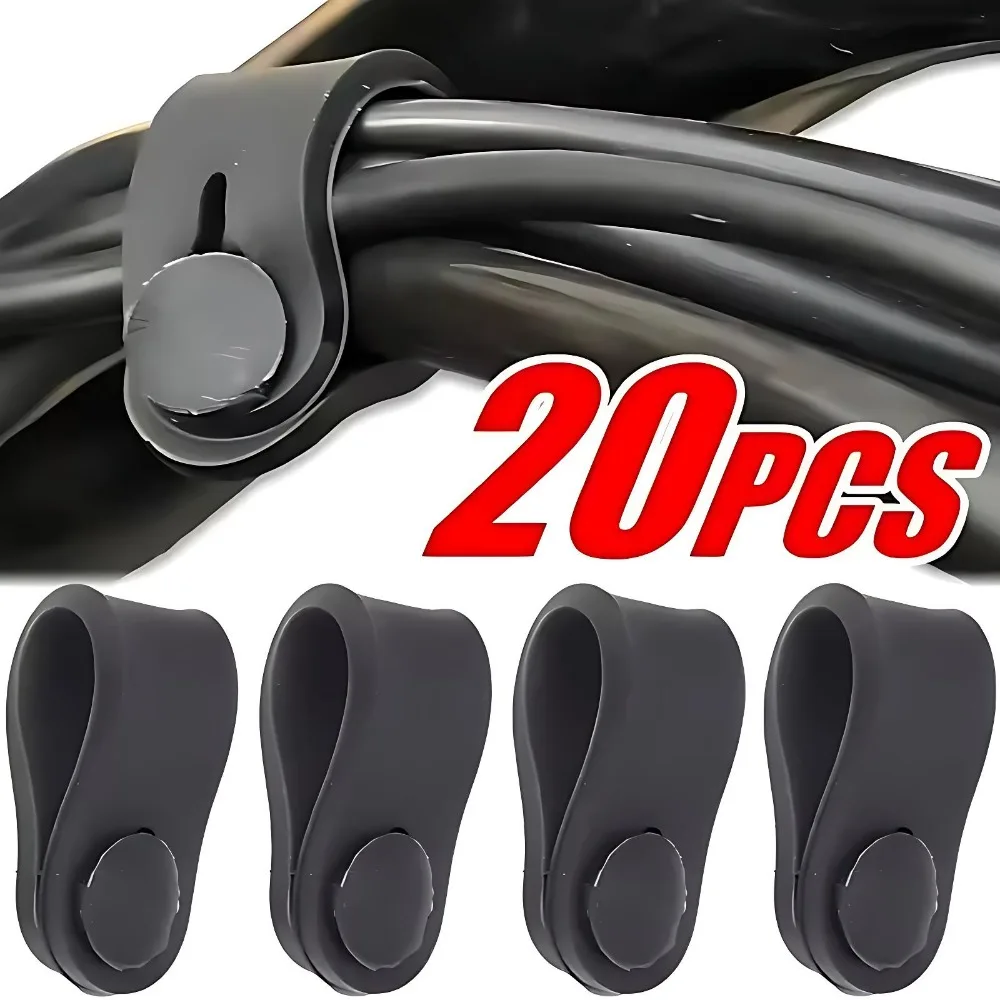 20/1Pcs Motorcycle Rubber Frame Securing Cable Wiring Harness Power Cord Tie Clutch Line Brake Ties Elastic Fix Accessories