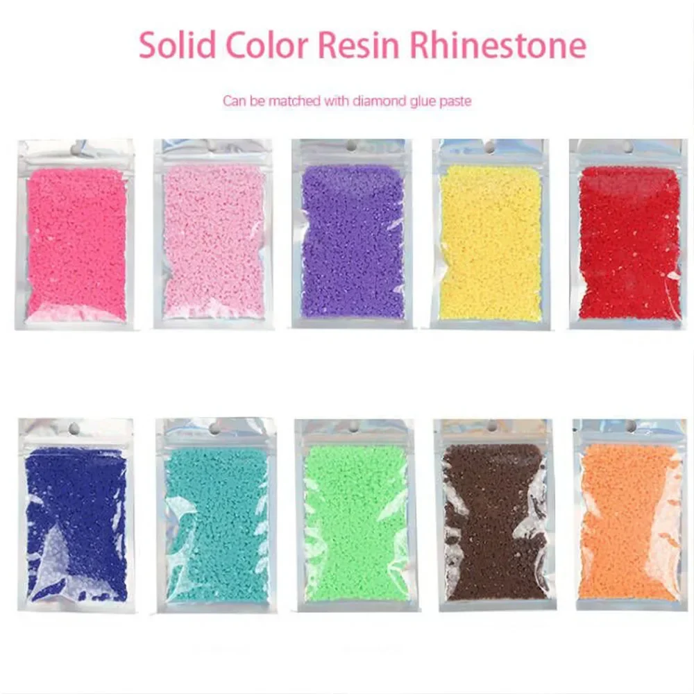 Resin Candy Colors Solid Jelly Rhinestones Embellishments For Crafts Tumblers Flatback Decorative Stones Non-hot Fix 3-5mm