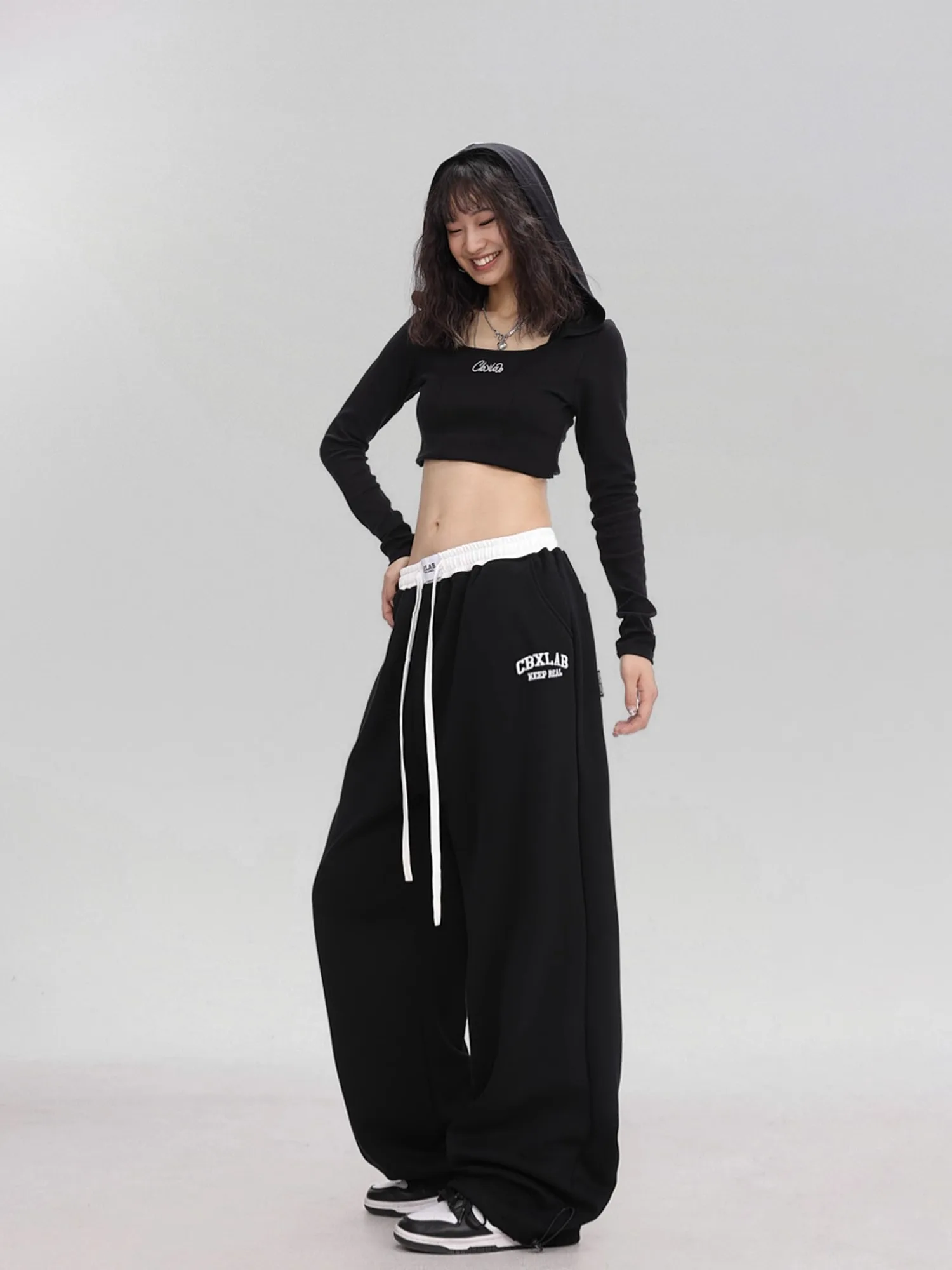 CBXLAB Street Dance Women's Multicolor hip-hop sports pants versatile jazz dance loose elastic casual pants