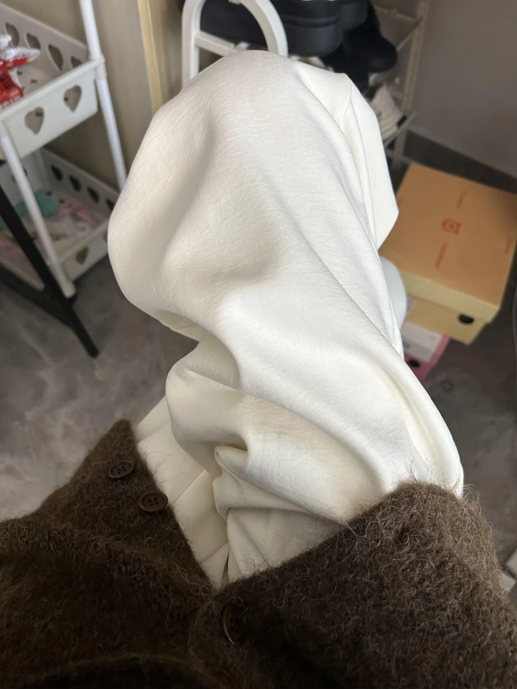 Calças Fenas de Cintura Alta com Pernas Largas Primavera Outono Inverno Novas Soltas e Casuais com Forro de Fce Textur...