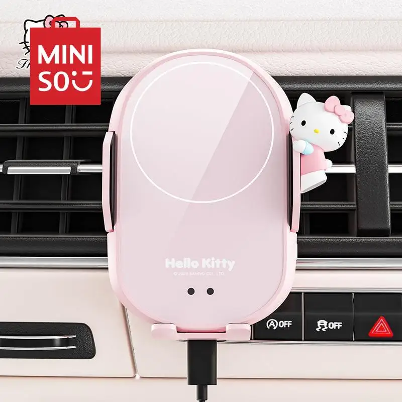 

Kawaii Sanrio Lovely Cartoon Mobile Phone Holder Hello Kitty Anime Mobile Phone Holder Wireless Charger Creative New Car Gifts