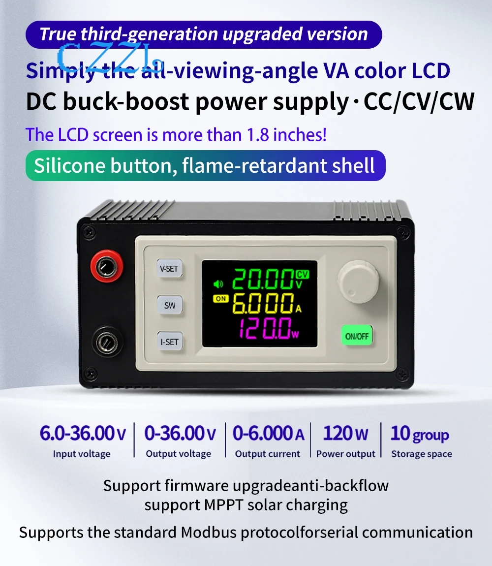 SK120X/SK60X CNC DC adjustable voltage regulator power supply with constant voltage and current solar charging module 6A