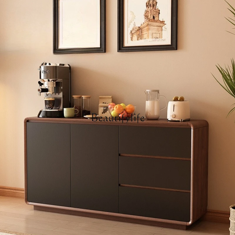 

Modern simple floor-to-ceiling Nordic tea cabinet, living room integrated entrance storage cabinet against the wall