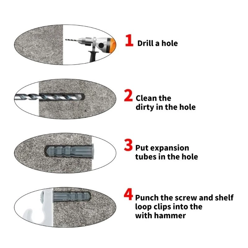 10pcs สกรูตะขอโรงงานสำหรับการติดตั้งติดตั้งที่ปลอดภัยในบ้าน
