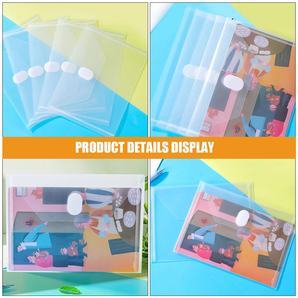 24 قطعة من مجلد مغلف بلاستيكي شفاف لتخزين المستندات المقاومة للماء للإيصالات والنقود الصغيرة المحمولة