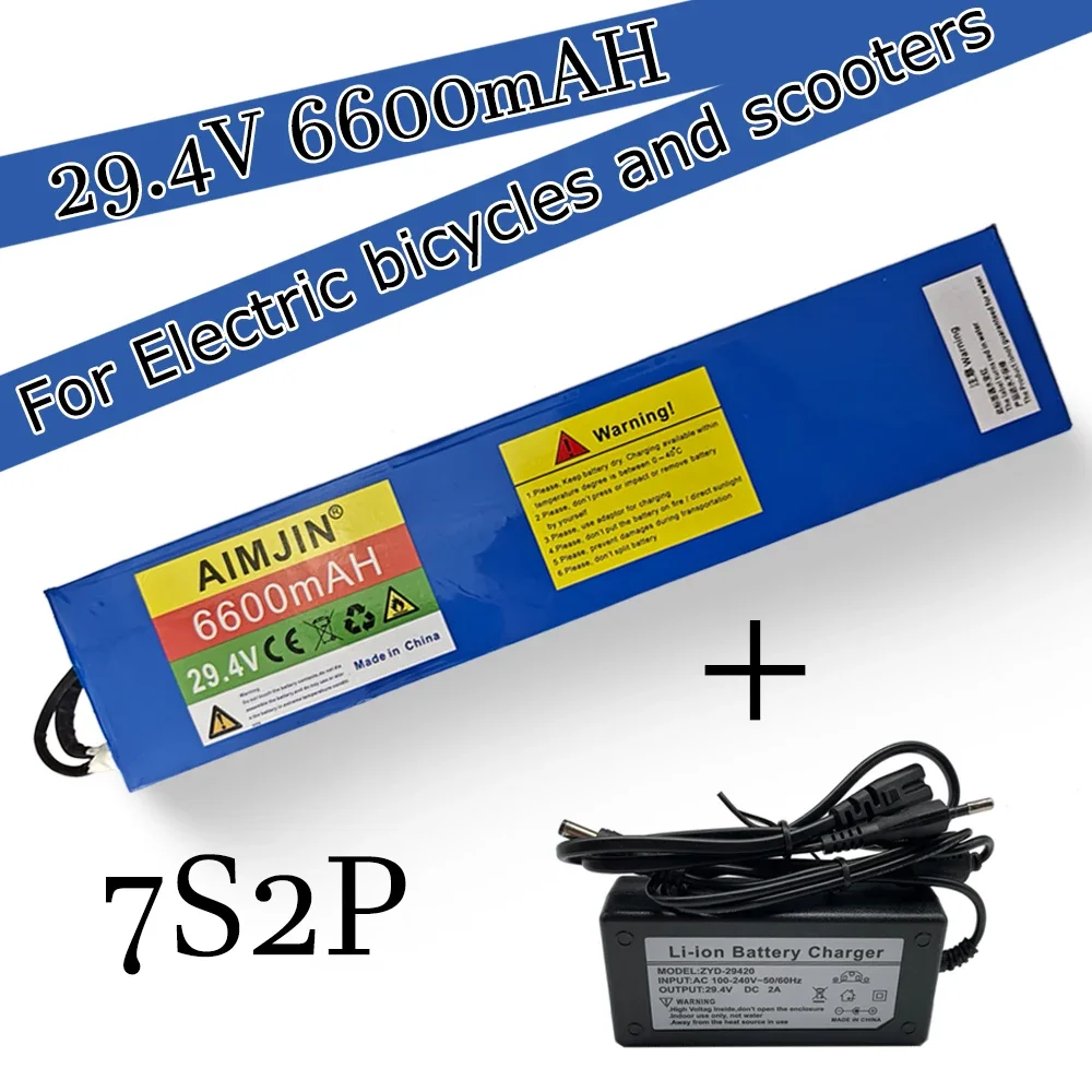 

29,4 V 6600mAh литий-ионная батарея 7s 2p аккумулятор 18650 батарея