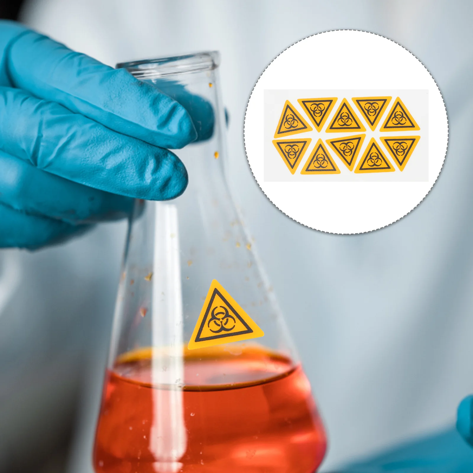 10Pcs Sign Label for Labs Strong Adhesive Warning Decal for Lab Use Warning Laboratory Sign