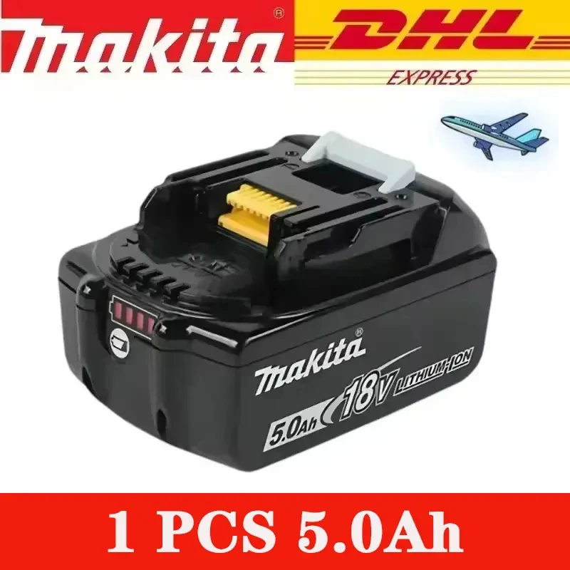 100% Original New 18V Makita 5Ah Battery+Charger, For DDF487 Lithium Rechargeable Impact Drill Household image 3