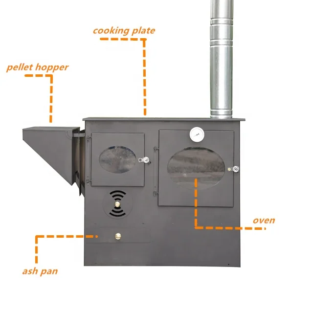 Foldable Outdoor Garden Pellet Stove with Oven Wood Burning Stove for Cooking