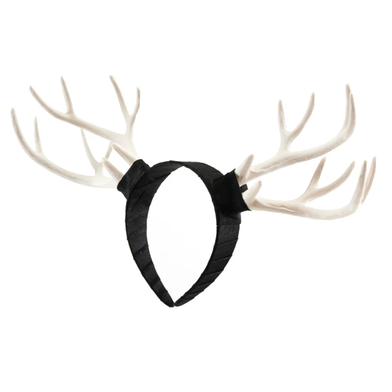 Antler Horn คอสเพลย์ Headwear ปาร์ตี้เซ็กซี่ Antler Headbands DEVIL Horn Animation ผม Hoop สำหรับแสดงสดบทบาทเล่น 28TF