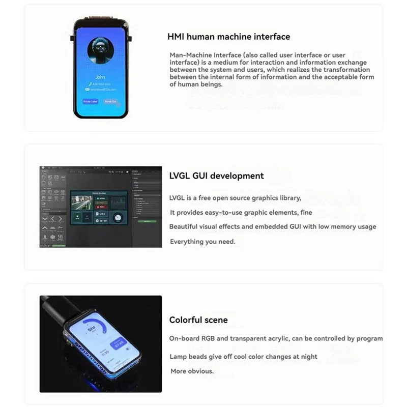 Suitable ESP32 C6 Development Board 1.47Inch LCD Display 172×320 With RGB Light SD Card Slot Supports Wifi Bluetooth