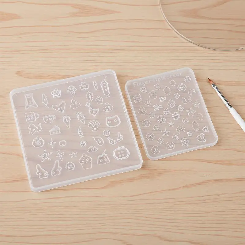 Multi Shapes Silicone Mold Small Button Resin Casting Mould Charms Making Tool Women DIY Jewelry Craft Supplies Handmade Buckle